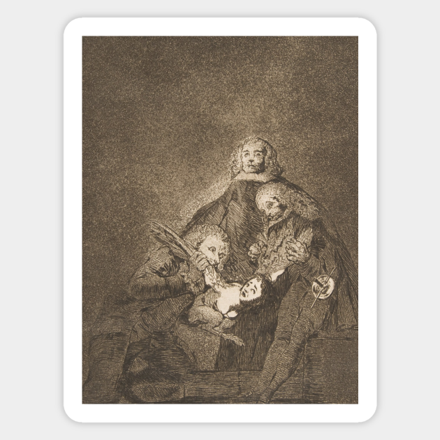 How They Pluck Her! by Francisco Goya Goya Sticker TeePublic